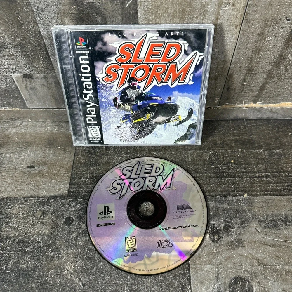 Sled Storm PS1 (Sony PlayStation 1, 1999) Black Label Complete, Tested